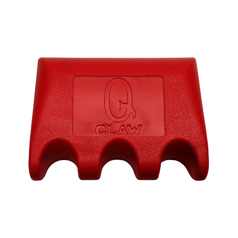 Q-Claw QCLAW Portable Pool/Billiards Cue Stick Holder/Rack - 3 Place - Red